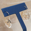 Filigree Earrings - Tricolor Gold 14k (.585) 4.8 grams