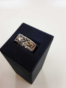 Ring - Wedding Set - White Gold 14k (.585) 6.3 grams Size 9