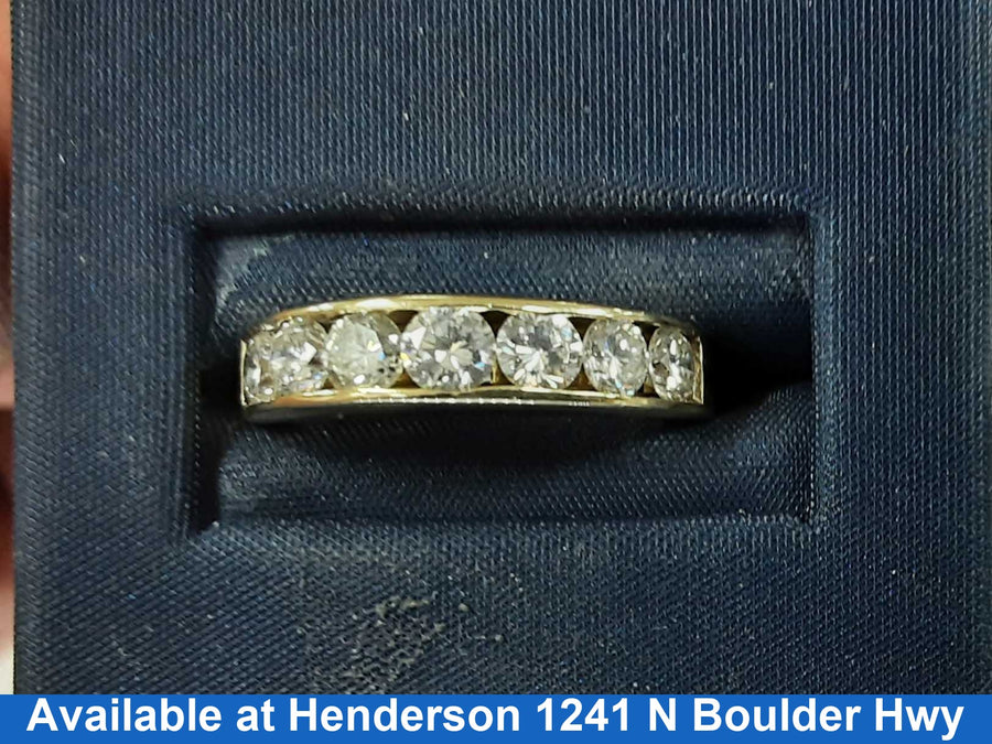 Women's Ring - Anniversary - Yellow Gold 14k (.585) 4.4 Grams Size 6