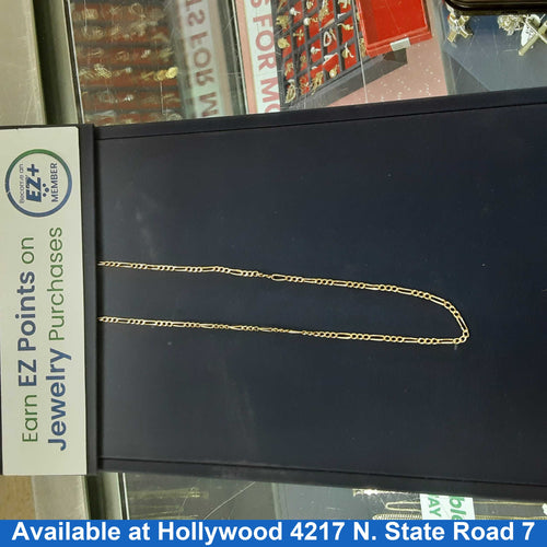 Figaro Chain - Yellow Gold 10k (.417) 3.9 grams 18 inch