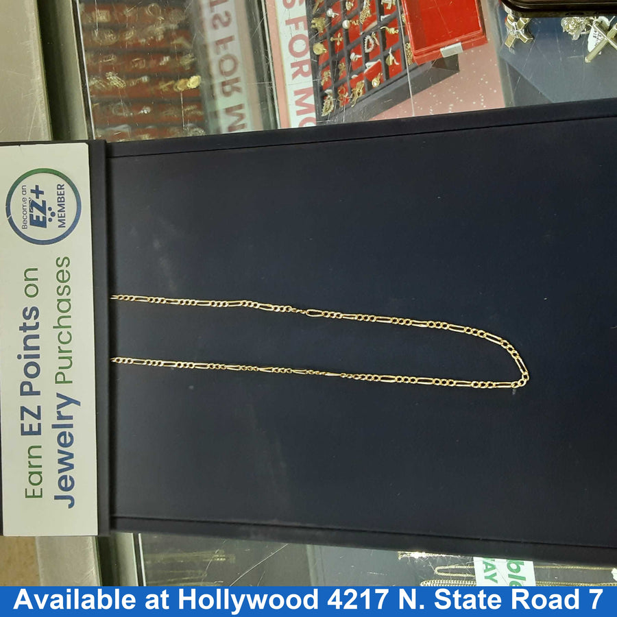 Figaro Chain - Yellow Gold 10k (.417) 3.9 grams 18 inch
