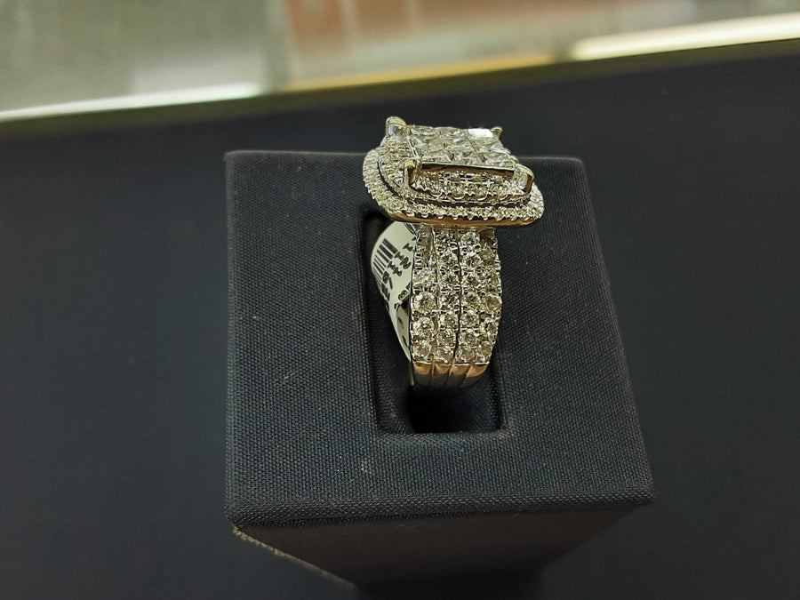 Ring - Engagement Set - White Gold 10k (.417) 8.2 grams Size 9.5