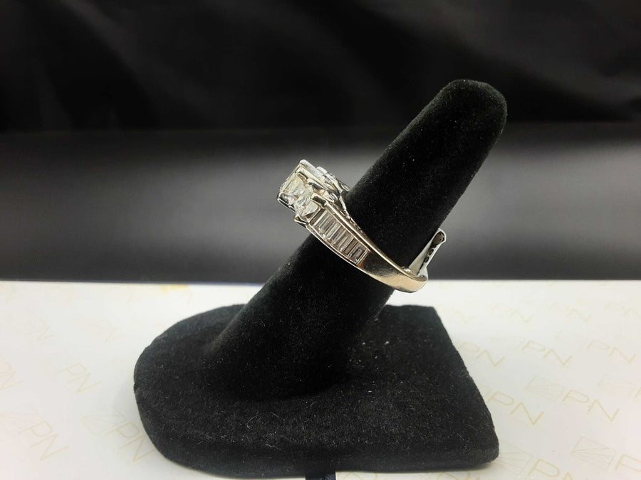 Ring - Wedding Set - White Gold 14k (.585) 5.9 grams Size 3.5