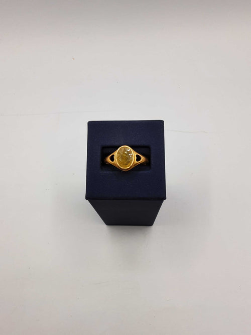 Women's Ring - Solitaire - Yellow Gold 22k (.917) 5.2 grams Size 4