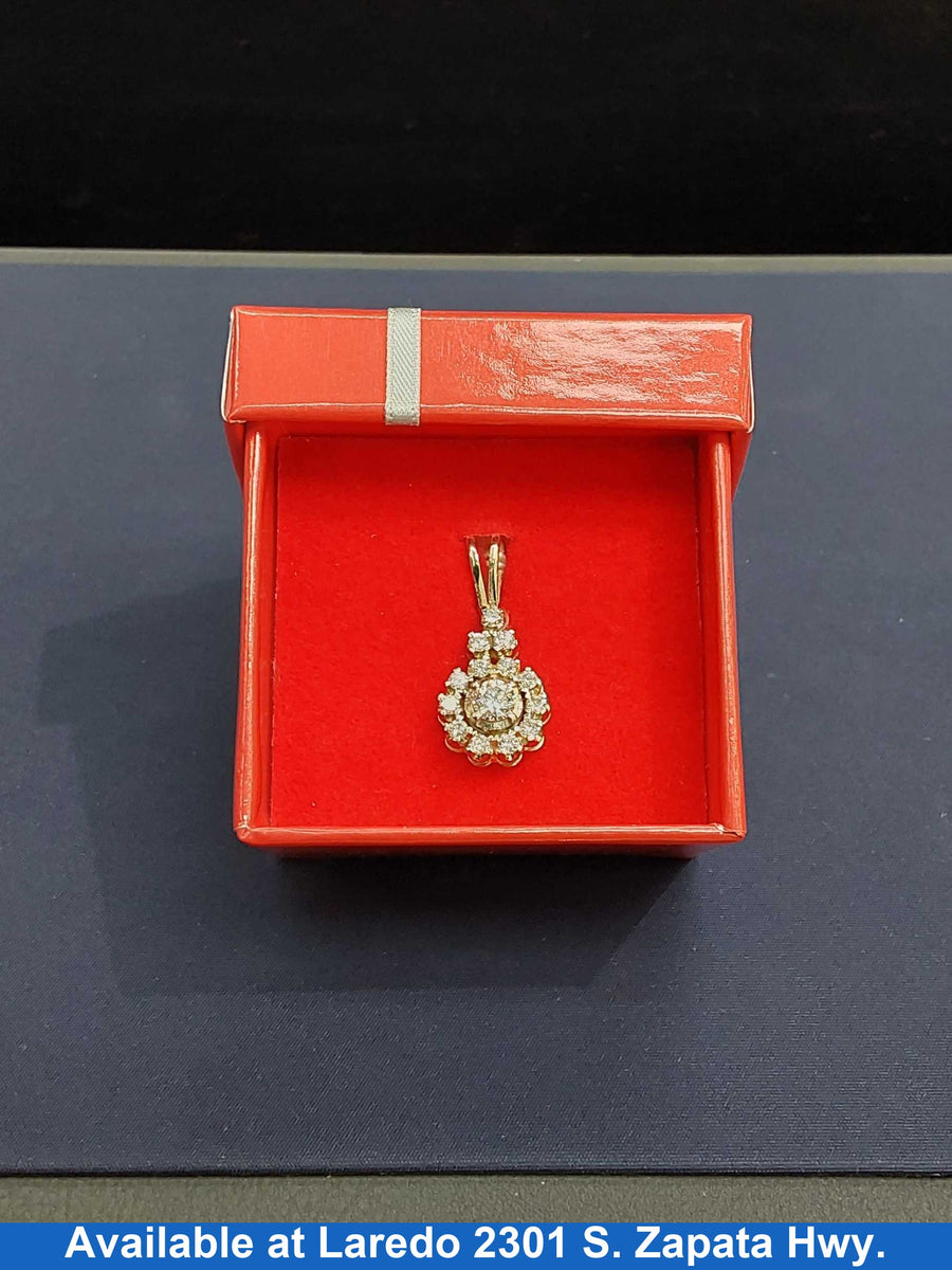 Diamond Pendant - Yellow Gold 14k (.585) 2.7 grams