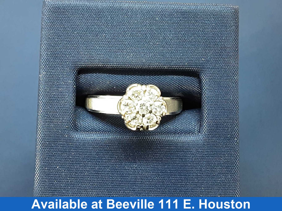 Ring - Wedding Set - White Gold 14k (.585) 3.7 grams Size 9