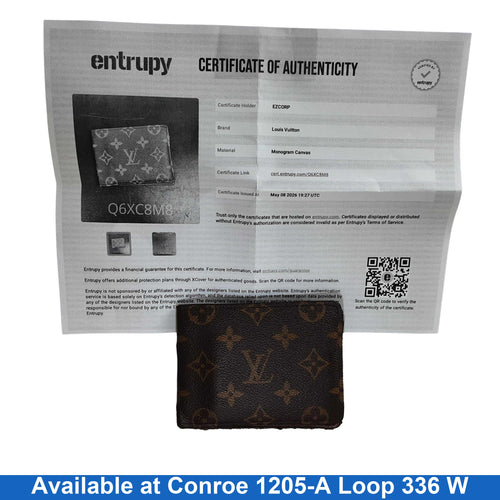 Louis Vuitton Monogram Canvas Wallet Brown Wallet