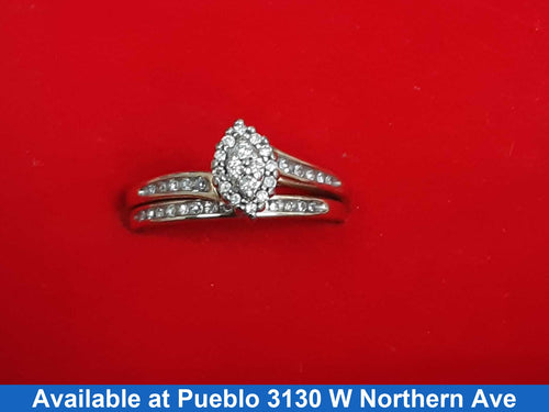 Ring - Wedding Set - Yellow Gold 10k (.417) 4 grams Size 7
