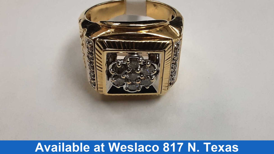 Men's Ring - Yellow Gold 10k (.417) 13.6 grams Size 10.5