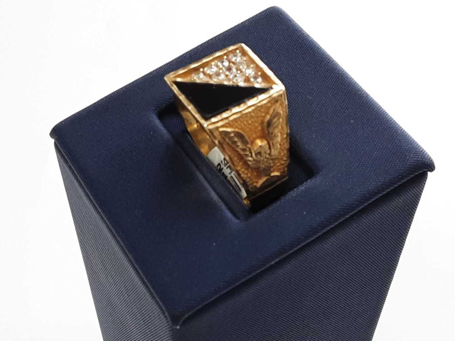Men's Nugget Ring Yellow Gold 10k Size 9