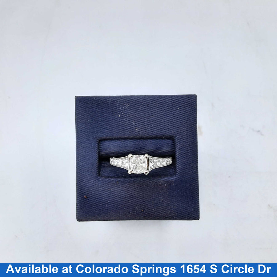 Women's Ring - Solitaire - White Gold 14k (.585) 4.6 grams Size 6