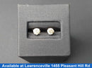 Double Stud Earrings - White Gold 14k (.585) 1.5 grams