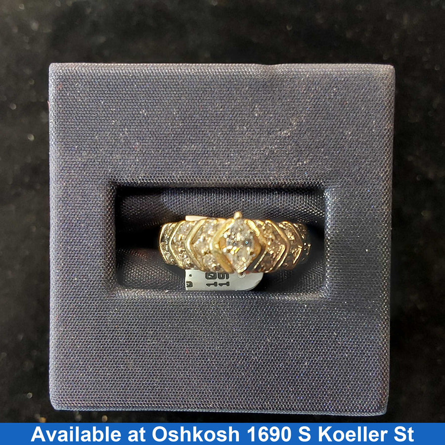 Ring - Engagement Set - Yellow Gold 14k (.585) 3.9 grams Size 6