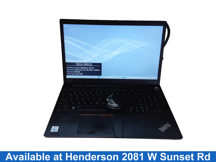 Lenovo Thinkpad E15 Intel Core I3 - 2nd Generation 8 Gb 128 Gb Black Laptop