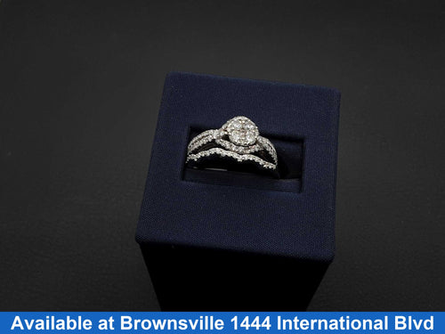 Ring - Engagement Set - White Gold 14k (.585) 4.5 grams Size 8