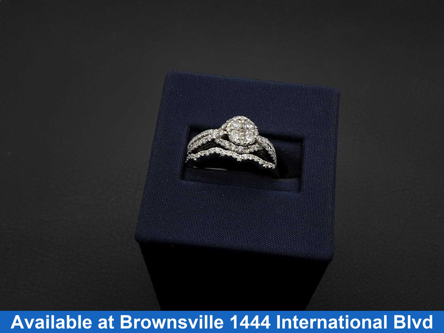 Ring - Engagement Set - White Gold 14k (.585) 4.5 grams Size 8