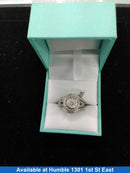 Ring - Wedding Set - White Gold 14k (.585) 8.8 grams Size 7.5
