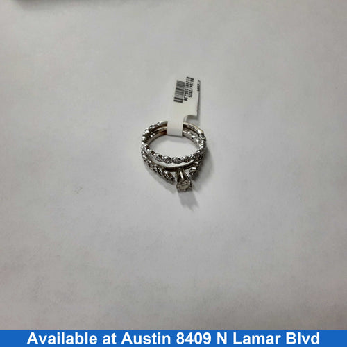 Ring - Engagement Set - White Gold 14k (.585) 4 grams Size 6.5