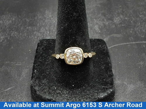 Ring - Engagement Set - Yellow Gold 14k (.585) 3.4 grams Size 9.5