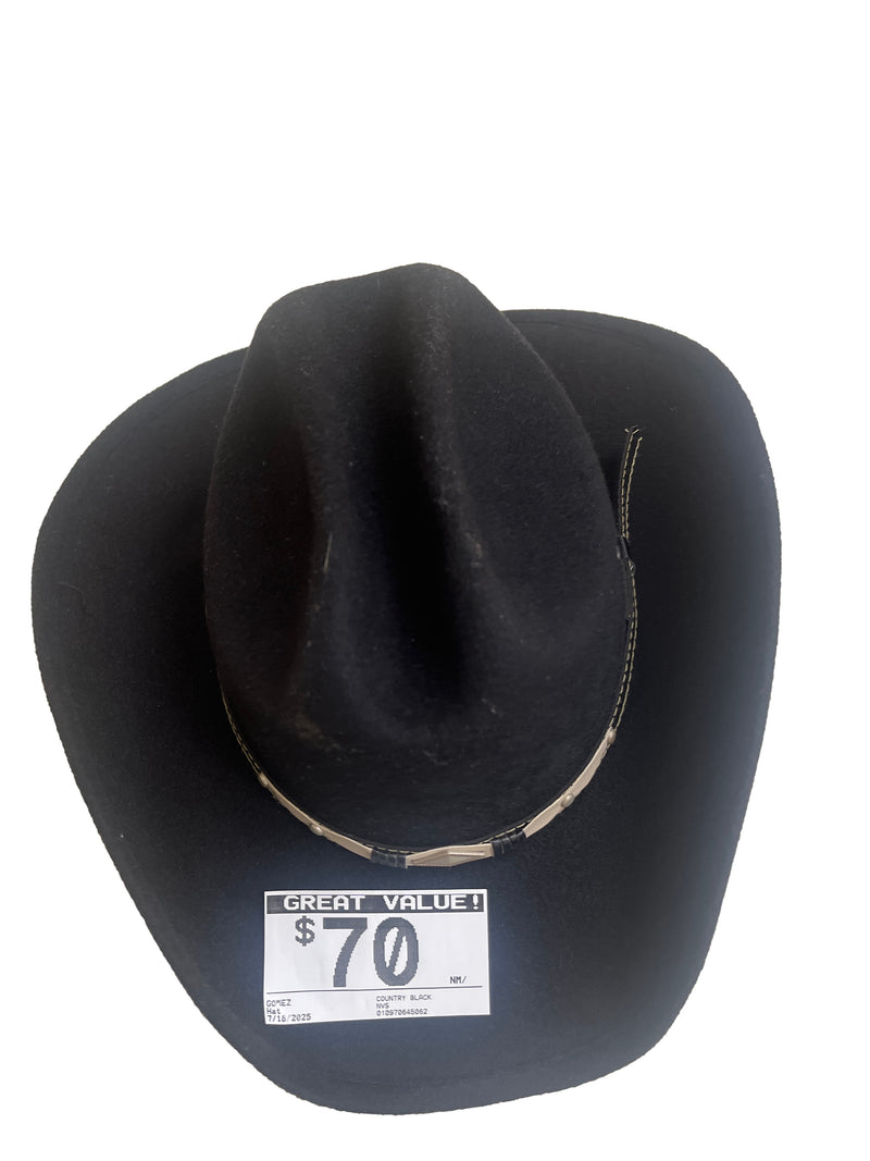 Gomez Country Black Black Hat