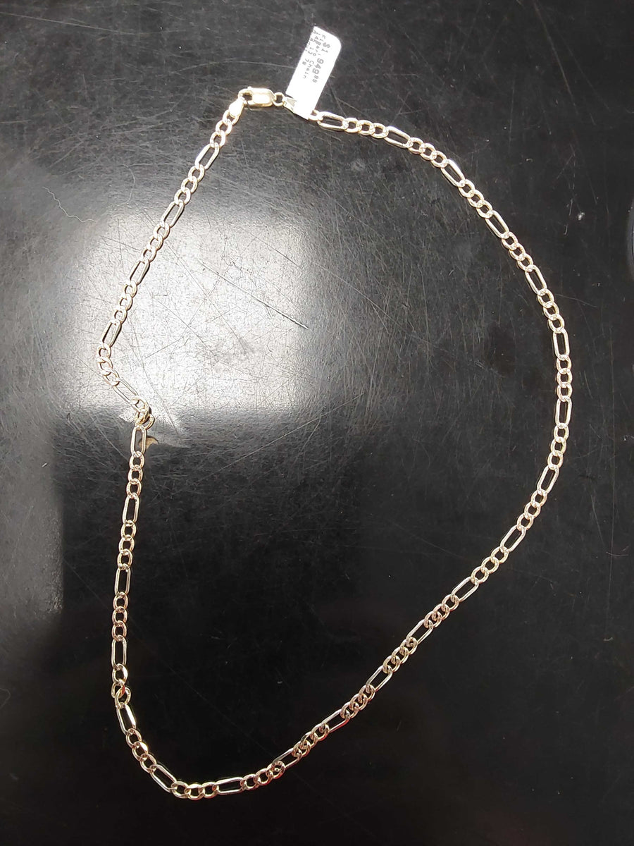 Figaro Chain - Tricolor Gold 14k (.585) 13.7 grams 22 inch