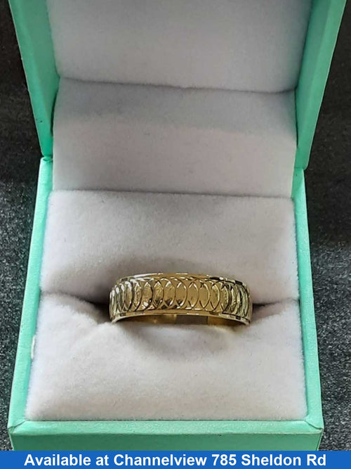 Ring - Wedding Band - Yellow Gold 14k (.585) 5.1 grams Size 10