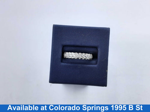 Ring - Wedding Band - White Gold 18k (.750) 4.3 grams Size 6