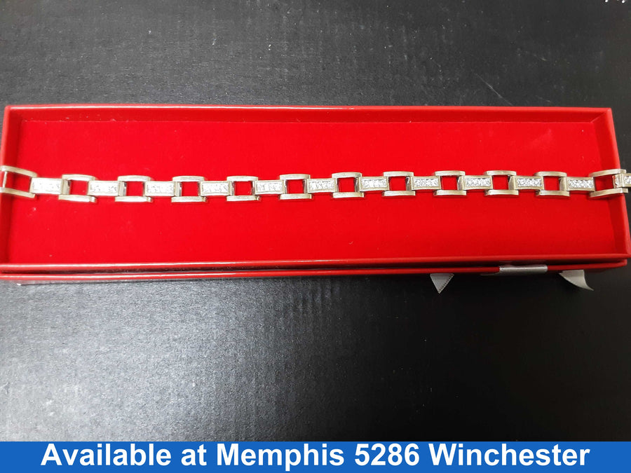 Tennis Bracelet - White Gold 14k (.585) 27.9 grams 9 inch