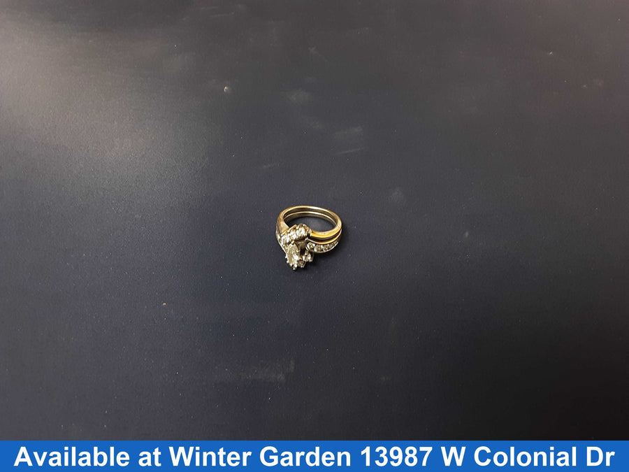 Ring - Engagement Set - White Gold 14k (.585) 8.1 grams Size 7