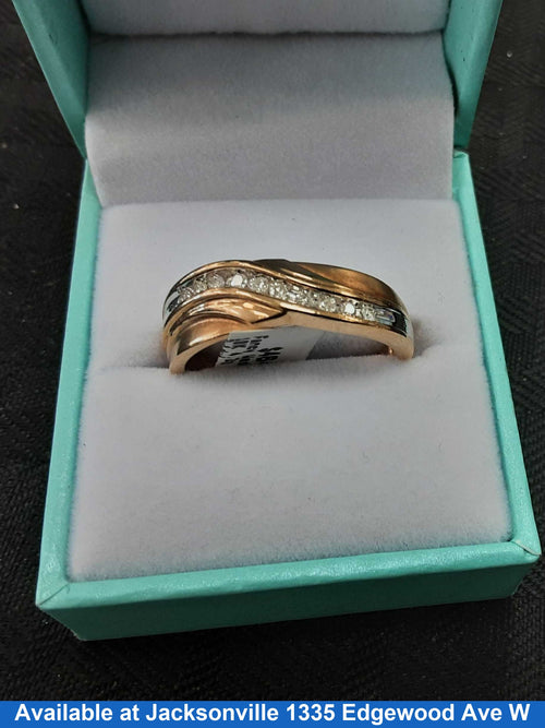 Ring - Wedding Band - Yellow Gold 10k (.417) 4.2 grams Size 11.5