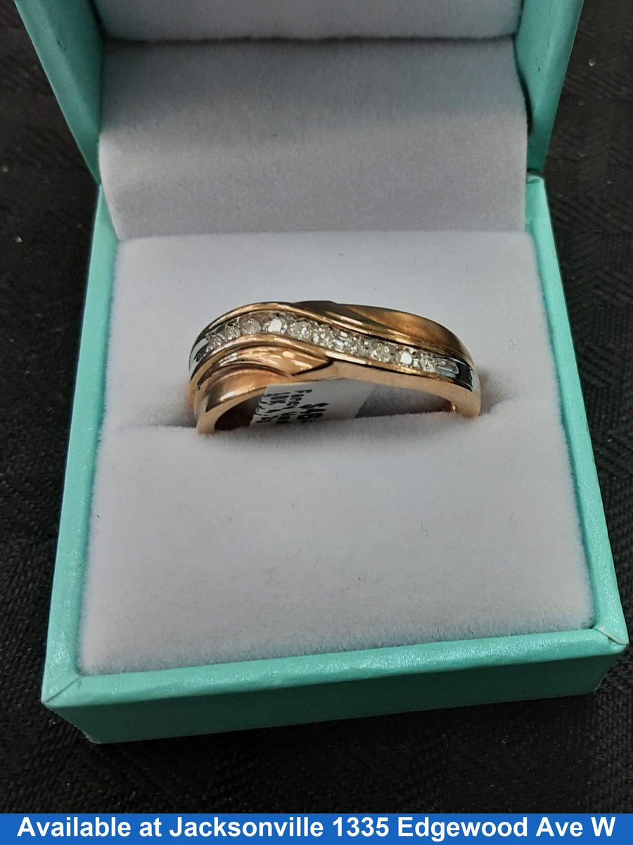 Ring - Wedding Band - Yellow Gold 10k (.417) 4.2 grams Size 11.5