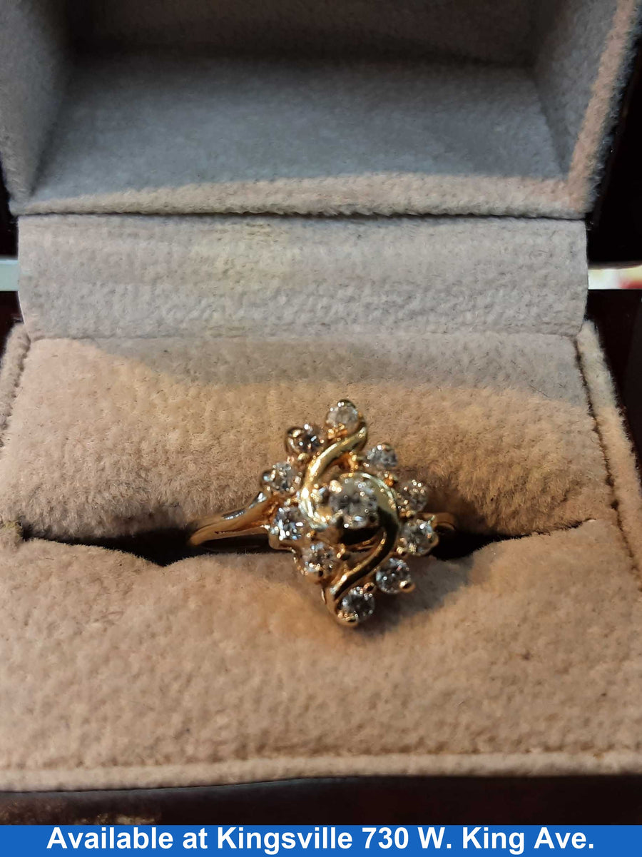 Women's Ring - Yellow Gold 14k (.585) 3.1 grams Size 7