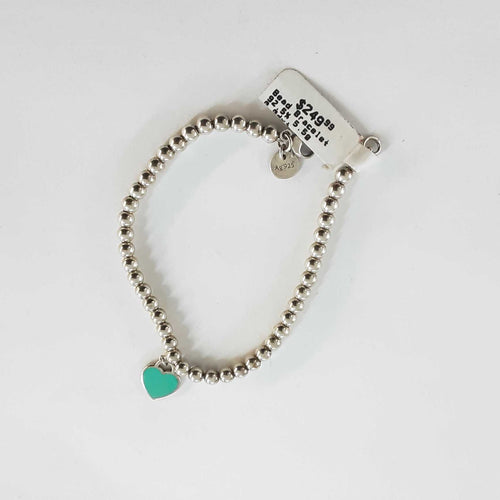 Bead Bracelet - Silver 5.5 grams 7 inch
