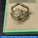 Ring - Wedding Set - White Gold 14k (.585) 8.9 grams Size 7