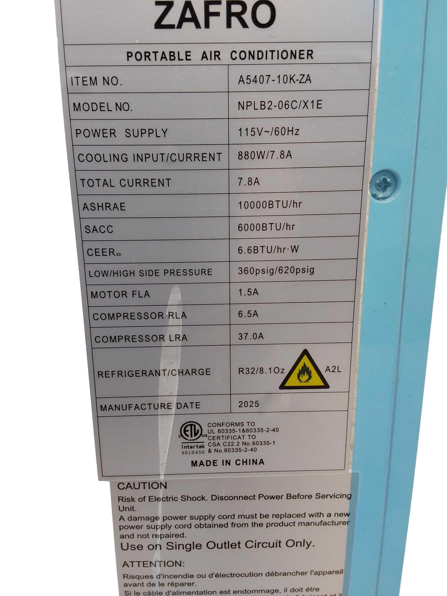 Zafro Nplb2-06cx1e White Air Conditioner