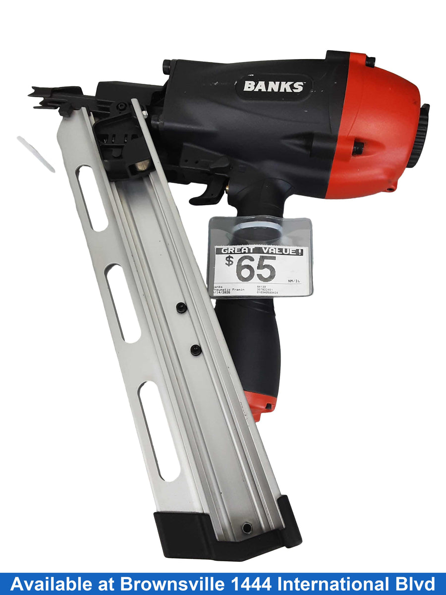 Banks 64139 Black Pneumatic Framing Nailer