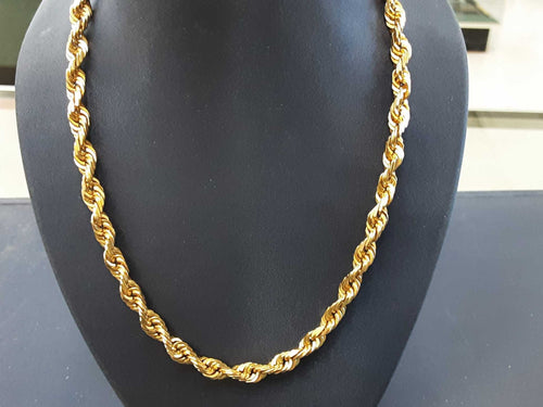 Rope Chain - Yellow Gold 10k (.417) 31.6 grams 22 inch
