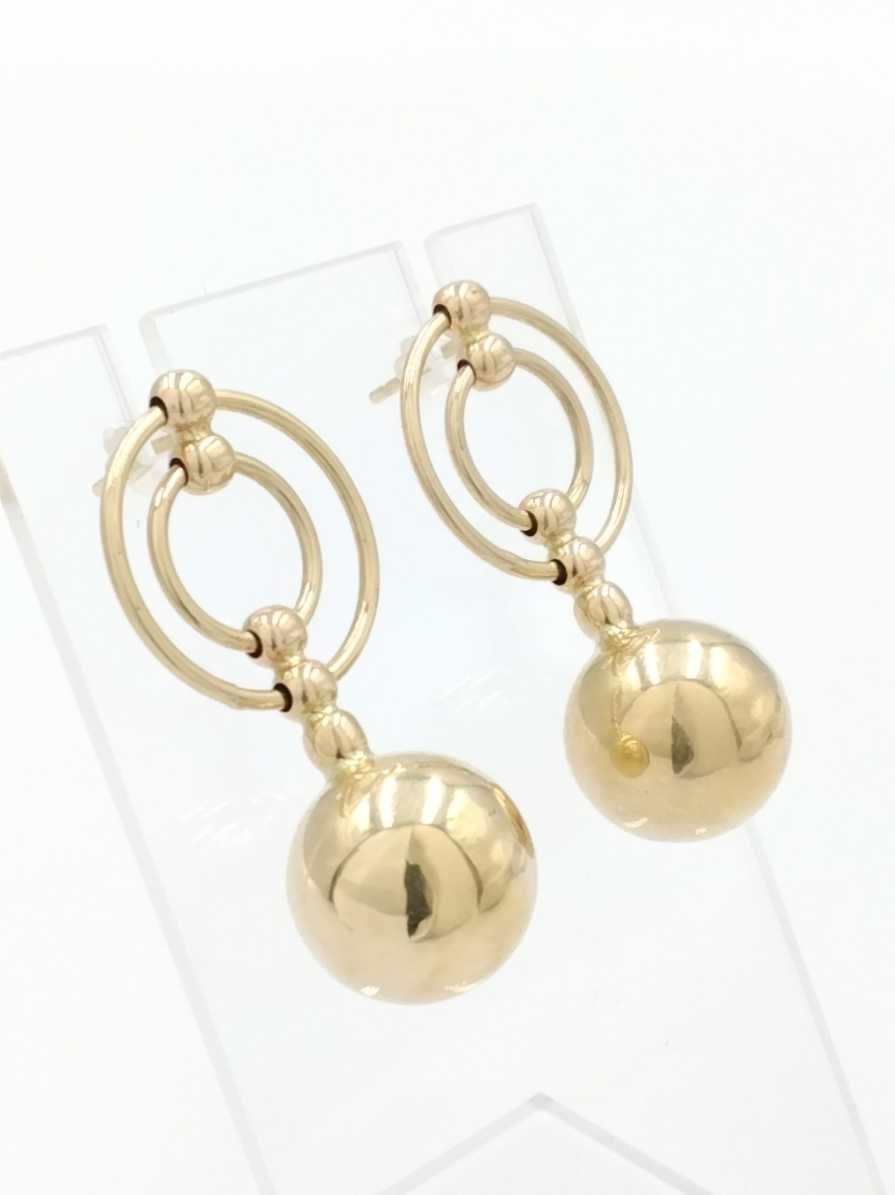 Gold Ball Earrings - Yellow Gold 14k (.585) 8.8 grams