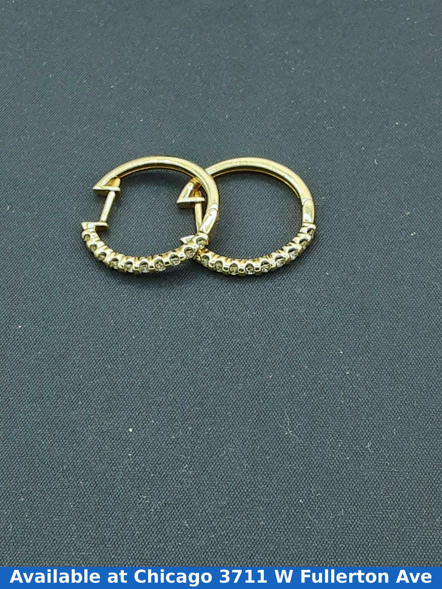 Hoop Earrings - Yellow Gold 10k (.417) 2.6 grams