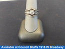 Ring - Wedding Set - White Gold 14k (.585) 9.6 grams Size 8.5