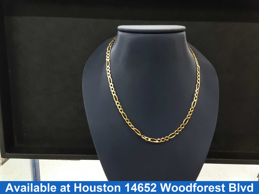 Figaro Chain - Yellow Gold 10k (.417) 3 grams 20 inch