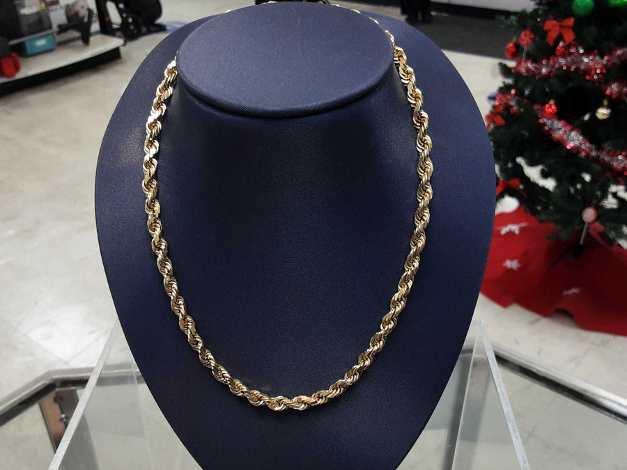 Rope Chain - Yellow Gold 14k (.585) 36.2 grams 20 inch