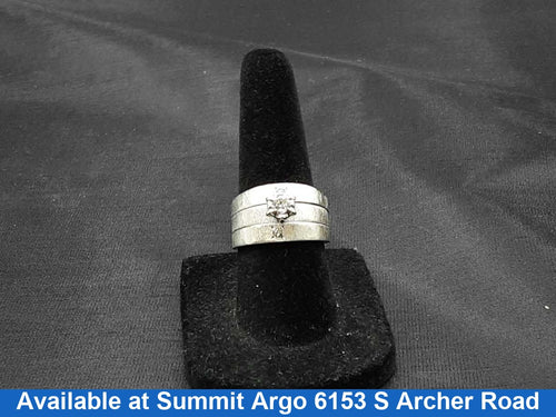 Ring - Engagement Set - White Gold 14k (.585) 8.2 grams Size 5