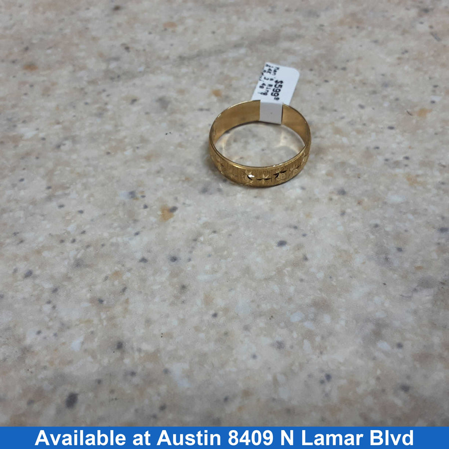 Men's Ring - Yellow Gold 14k (.585) 3.4 grams Size 11