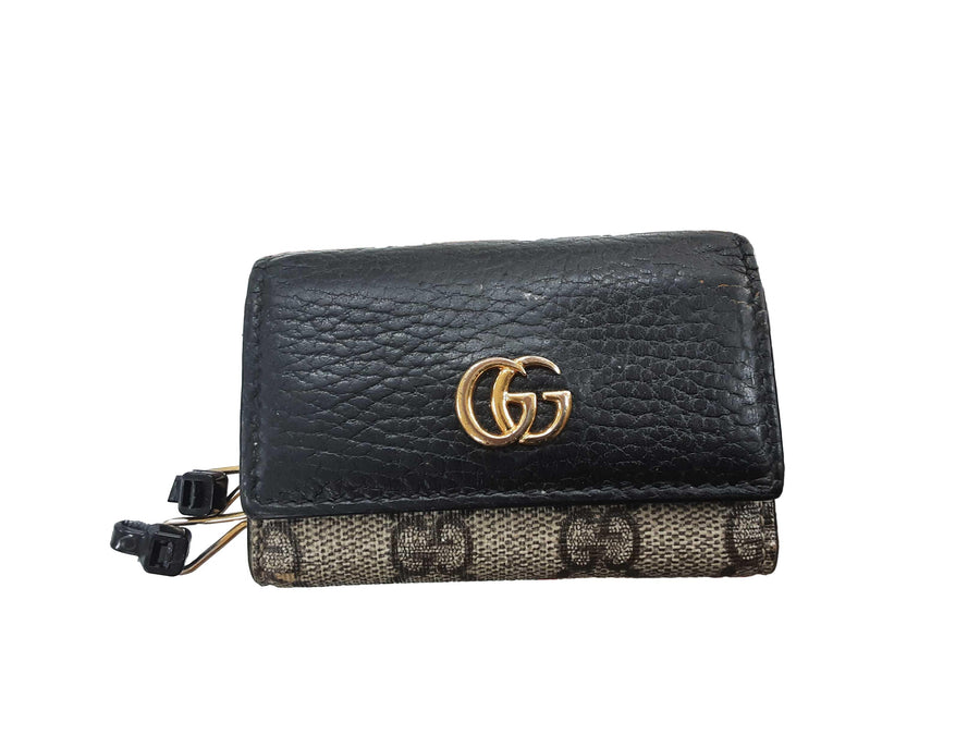 Gucci Gg Marmont 6 Key Brown Wallet