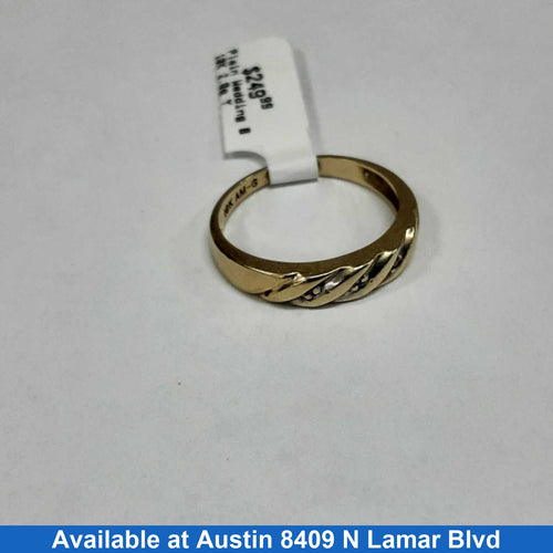 Ring - Wedding Band - Yellow Gold 10k (.417) 2 grams Size 7.5