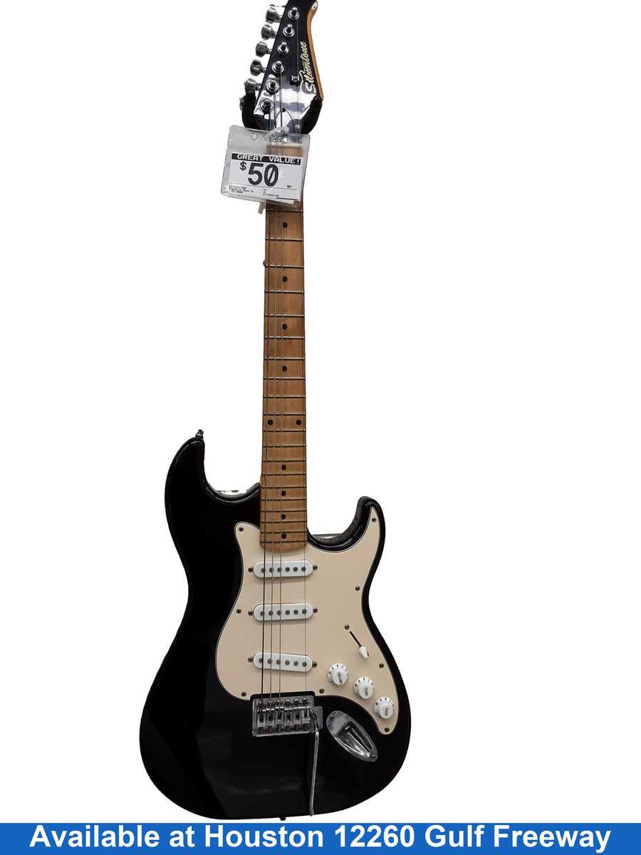 Sliverstone Black Electric Bass Guitar