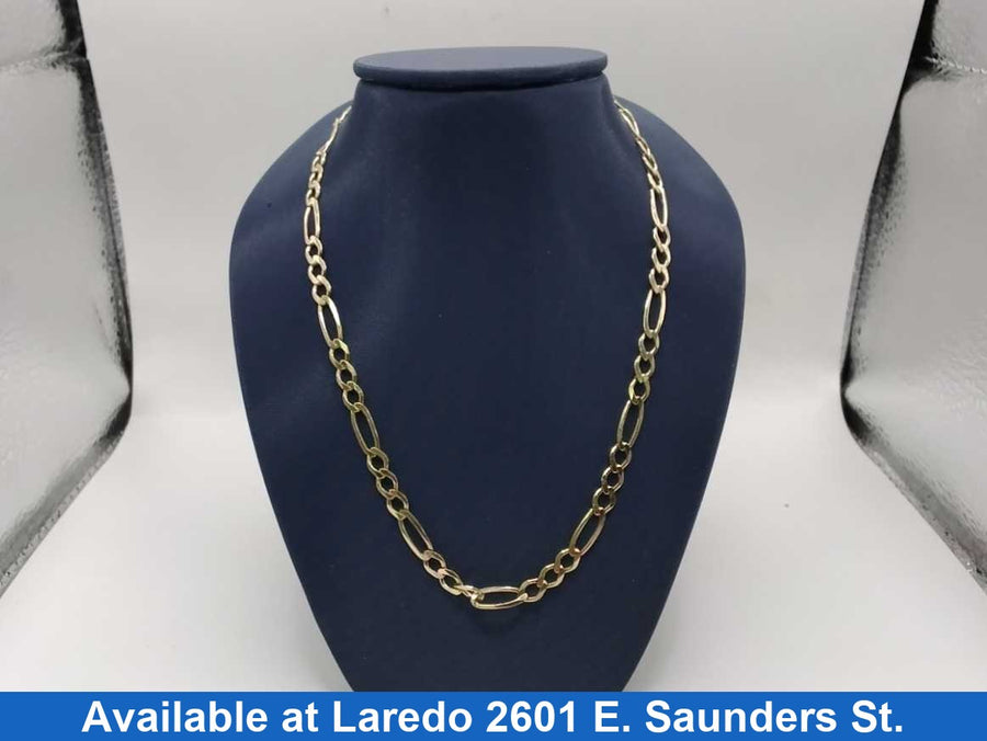 Figaro Chain - Yellow Gold 10k (.417) 9.3 grams 12 inch
