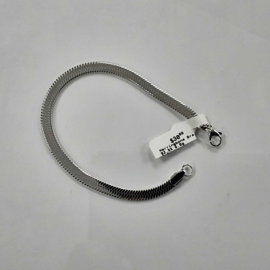 Herringbone Bracelet - Silver 6 grams 5 inch