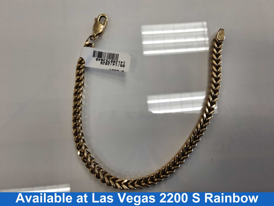 Fox Tail Bracelet - Yellow Gold 10k (.417) 7.6 grams 9 inch